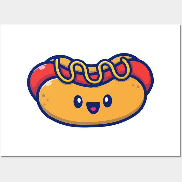 Cute Hotdog Wall Art by Catalyst Labs